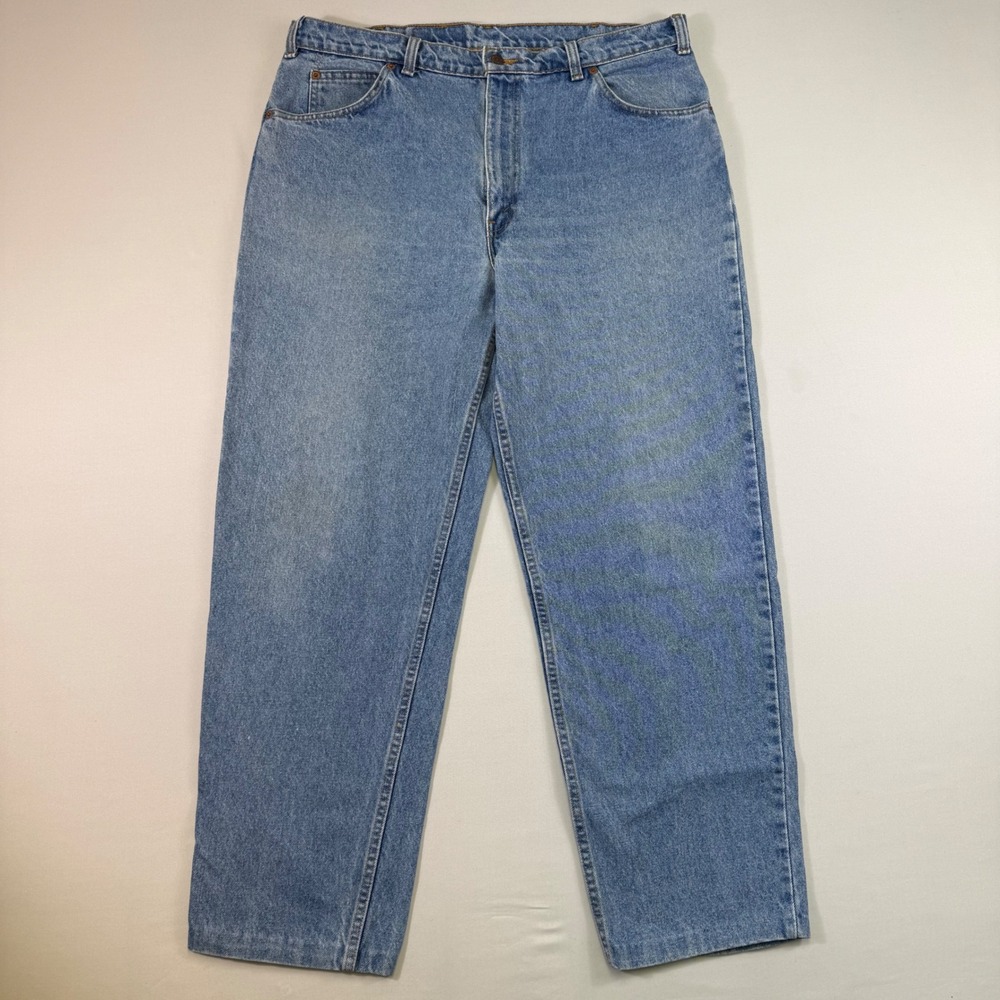 Vintage Levis 634 Jeans Mens 37x30 Blue Orange Tab Light Wash Loose Relaxed Fit